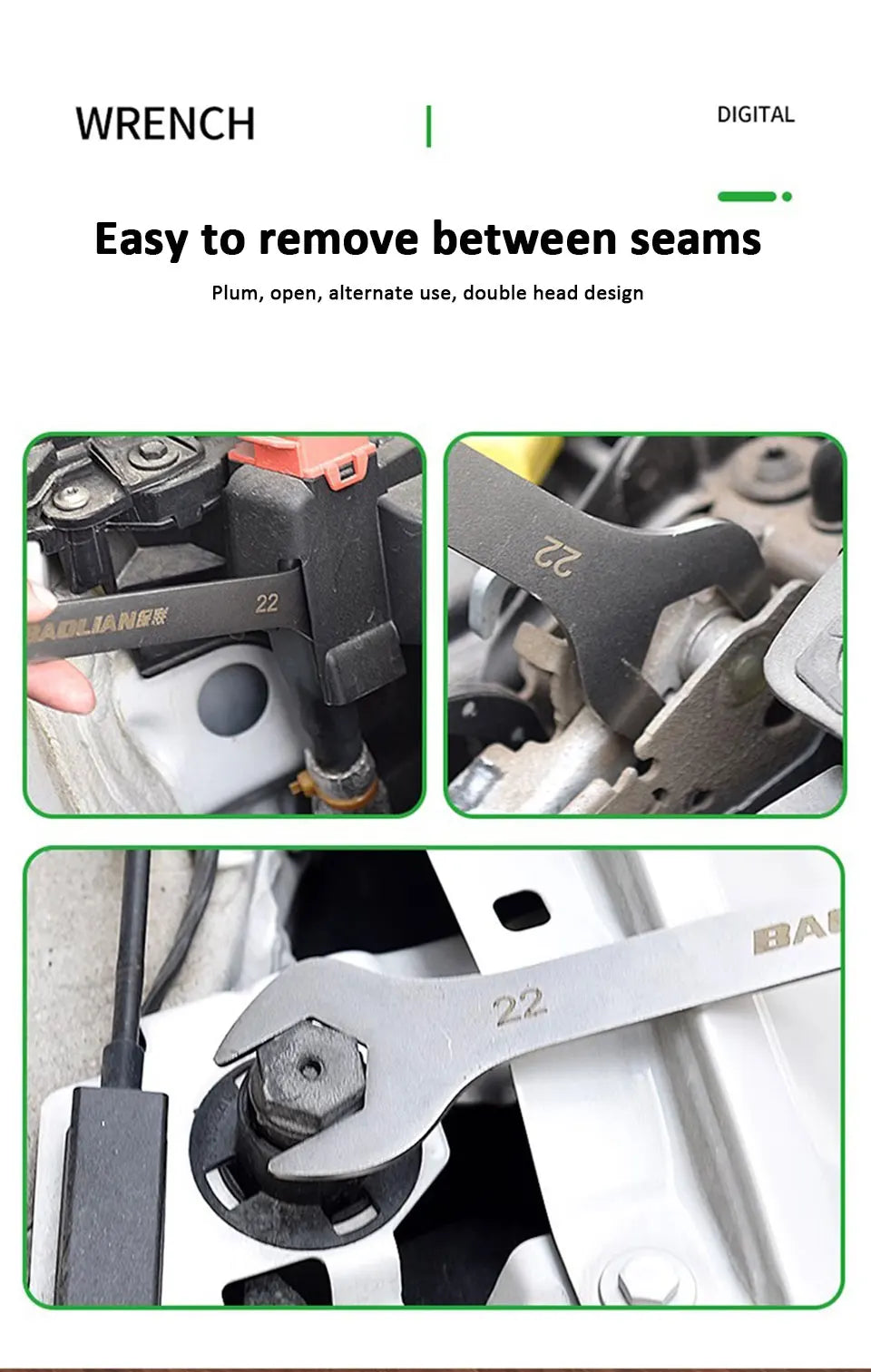 Ultra-thin Open End Wrench 5-32MM Ratchet Wrenches Universal Spanners Dual-purpose Wrench for Bicycle Motorcycle Car Repair Tool