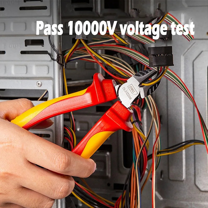 6/8 Inch 1000V Insulated Needle Nose Pliers Multifunction Electrician Repair Hand Tools VDE Insulated Labour-saving Wire Cutter