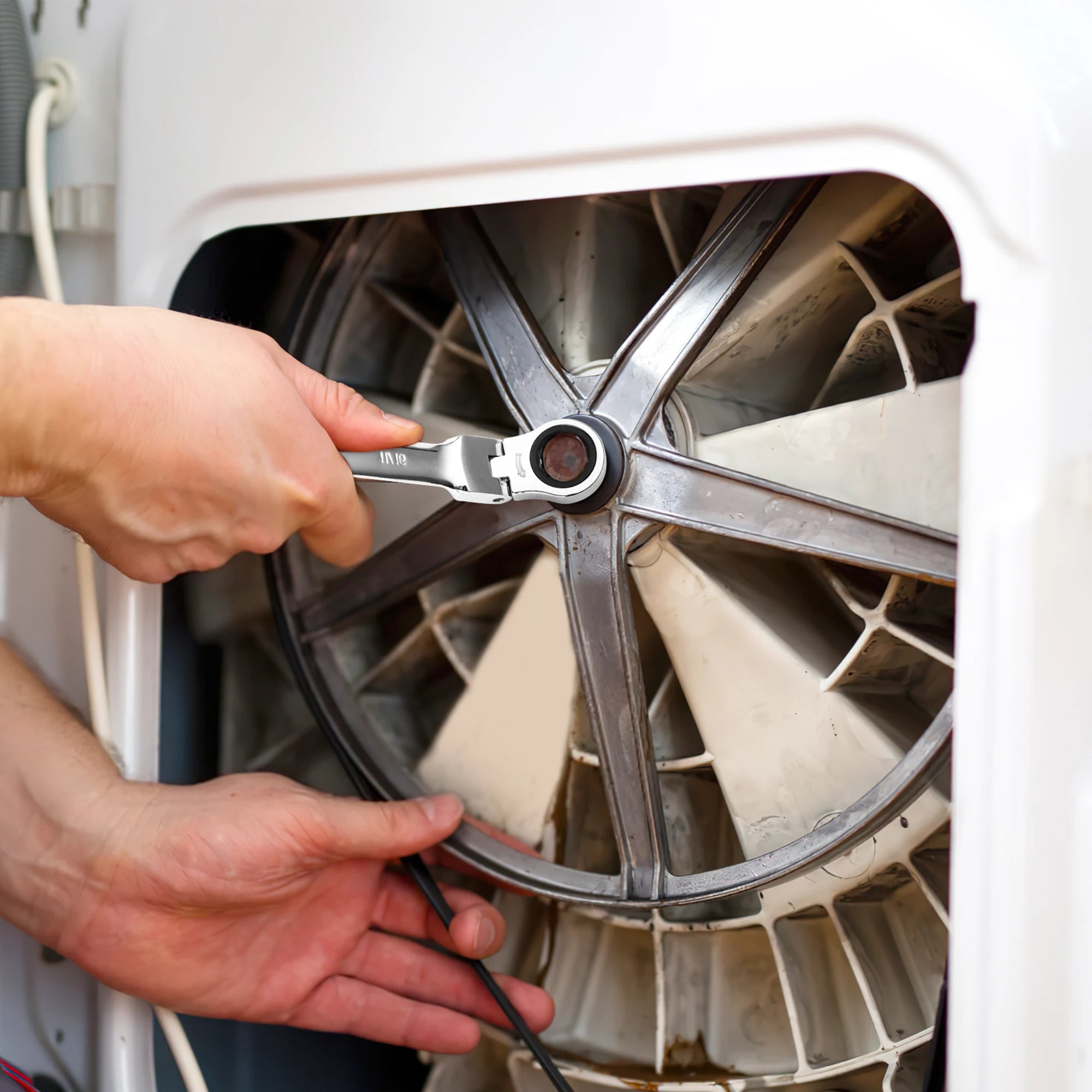 14-Piece Wrench Set, Ratcheting Wrench Set, Metric 6-19mm,Chrome Vanadium Steel with Storage Bag for truck/garage projects, etc.