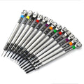 13 Pack Premium Practical Metal 0.6-2.0mm Professional Slotted Cross Screwdriver Set Watchmaker Watch Repair Tools Kit