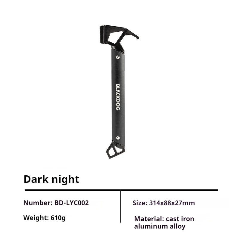 Naturehike BLACKDOG Outdoor Hammer Multi-functional Mountaineering Hiking Camping Tent Peg Stake Mallet Ultralight Iron Tools