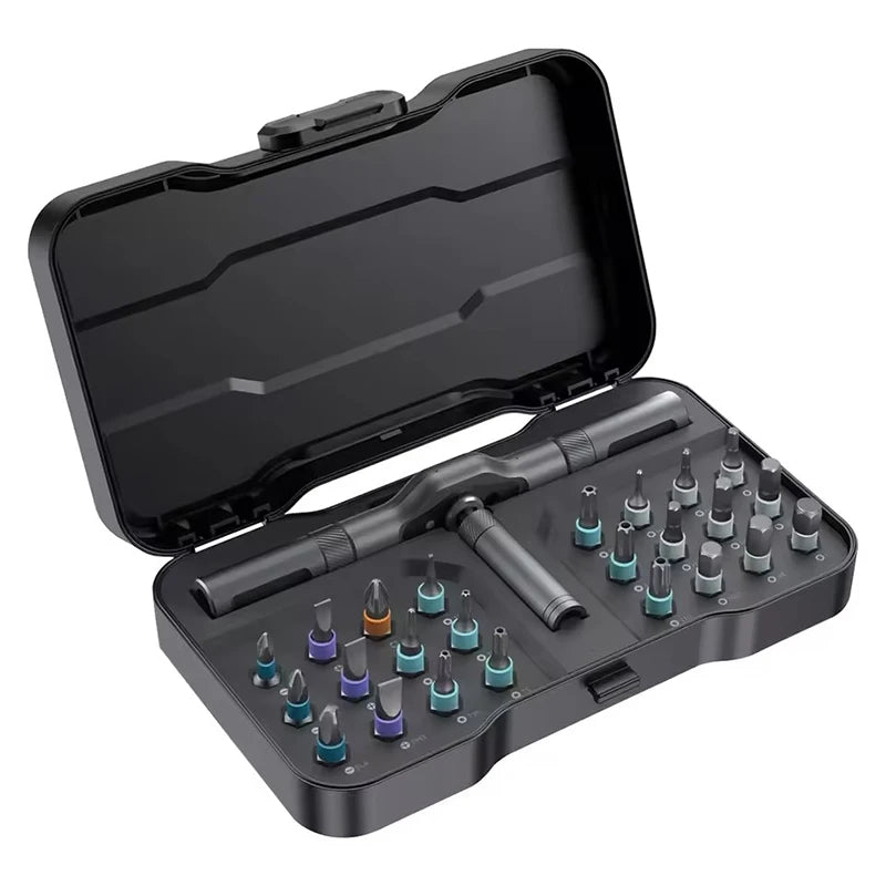 24 In 1 Multi-purpose Ratchet Wrench Screwdriver Set Magnetic Bits Tools Set DIY Household Repair Tool Precision Hand Tools Work