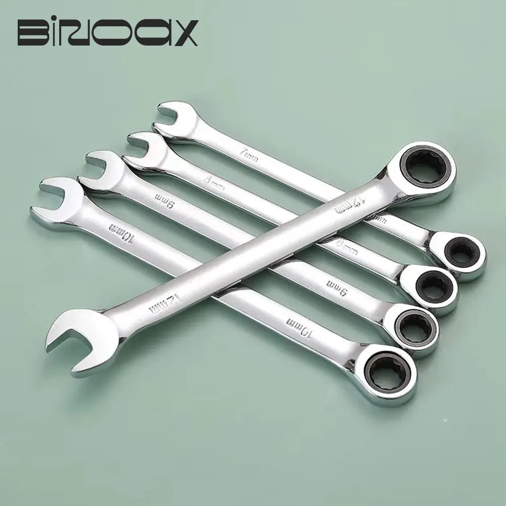 8-24mm Fix Head Ratcheting Wrench 72-Tooth Ratchet Spanner  Chrome Vanadium Steel for Auto Repair Tools