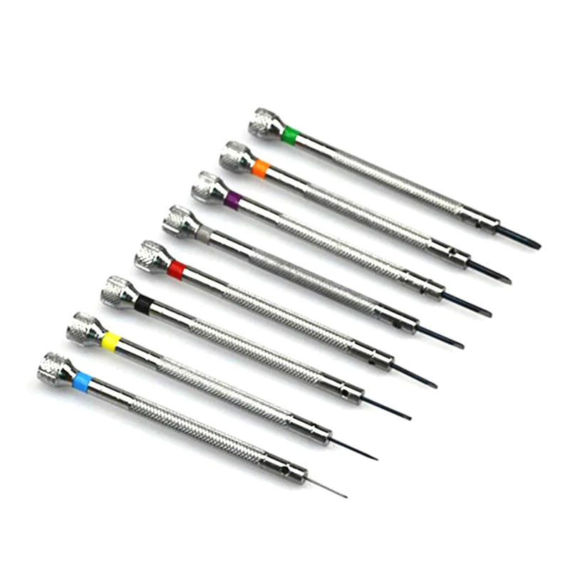 13 Pack Premium Practical Metal 0.6-2.0mm Professional Slotted Cross Screwdriver Set Watchmaker Watch Repair Tools Kit