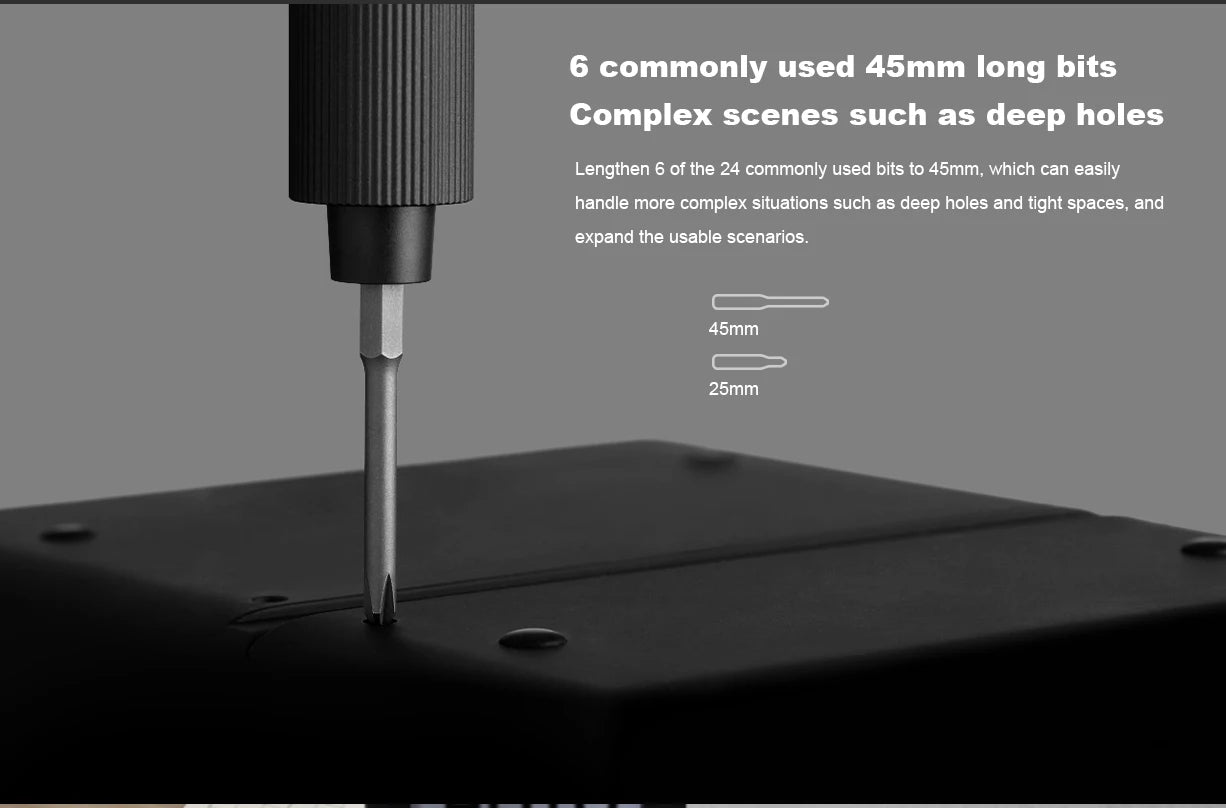 Mijia Electric Precision Screwdriver Magnetic Kit with 24 PCS Screw Heads Power Tools Sets for Smart Home PC Phone Repair