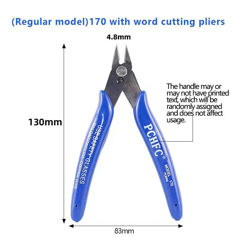 1PC 170 Universal Pliers DIY Electronic Diagonal Side Cutting Nippers Wire Cable Cutter 3D Printer Parts Hand Tools
