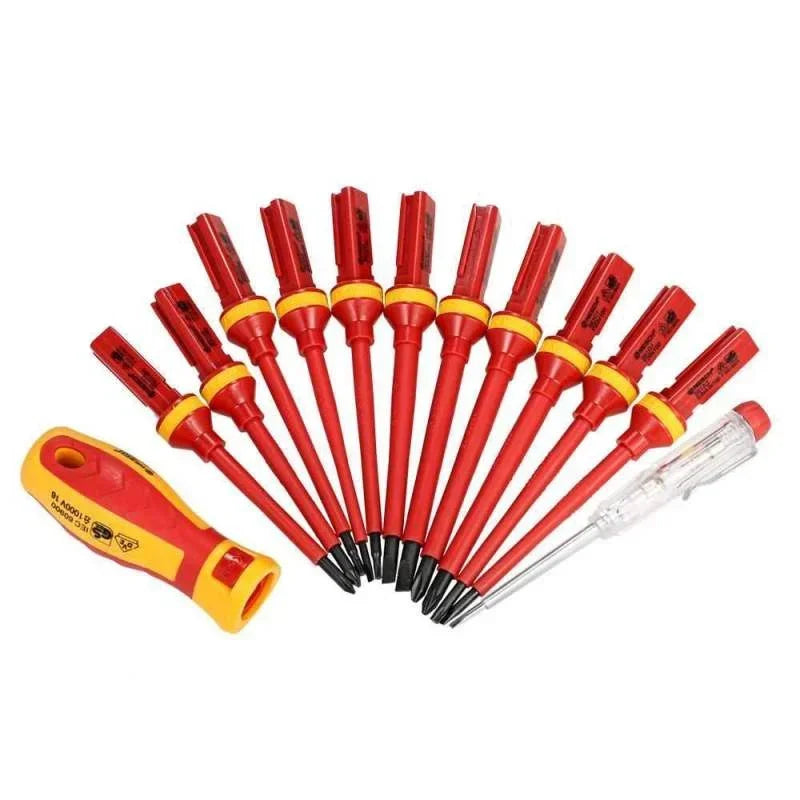 Electrician Repair Tools Kit Changeable Insulated Screwdrivers Set  Magnetic Slotted Bits Repair Tool Electrician Tool