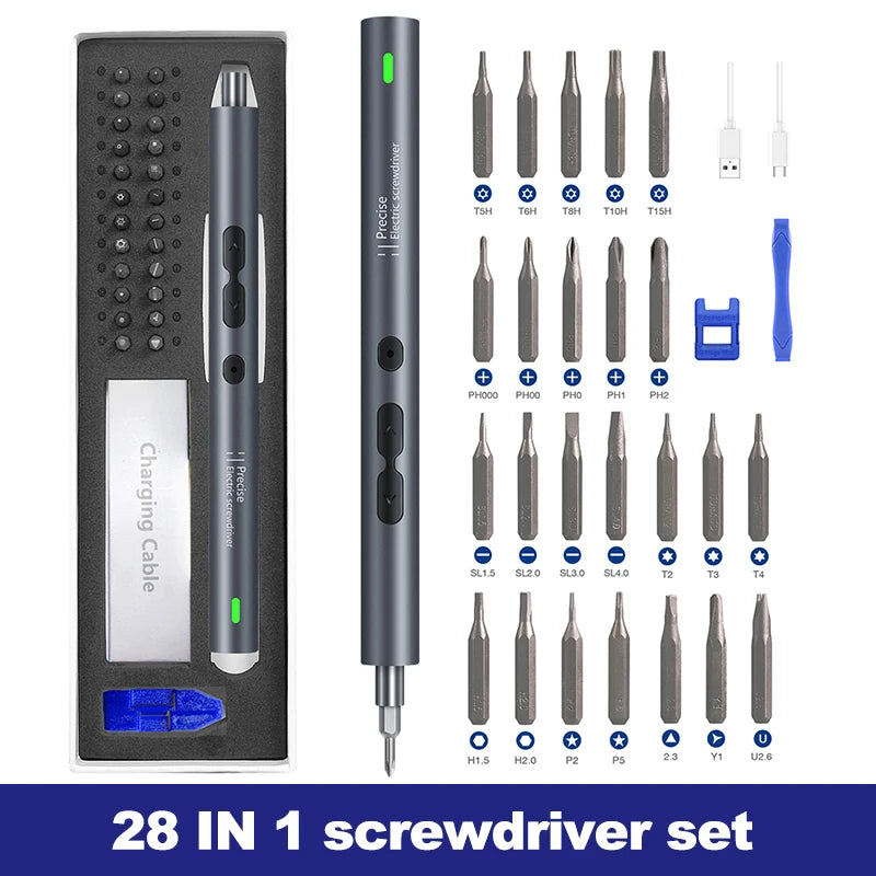 Electric Screwdriver Precision Sets 62 in 1 Power Tool Kit Rechargeable Wireless Mini Small Magnetic Bits for Xiaomi Cell Mobile