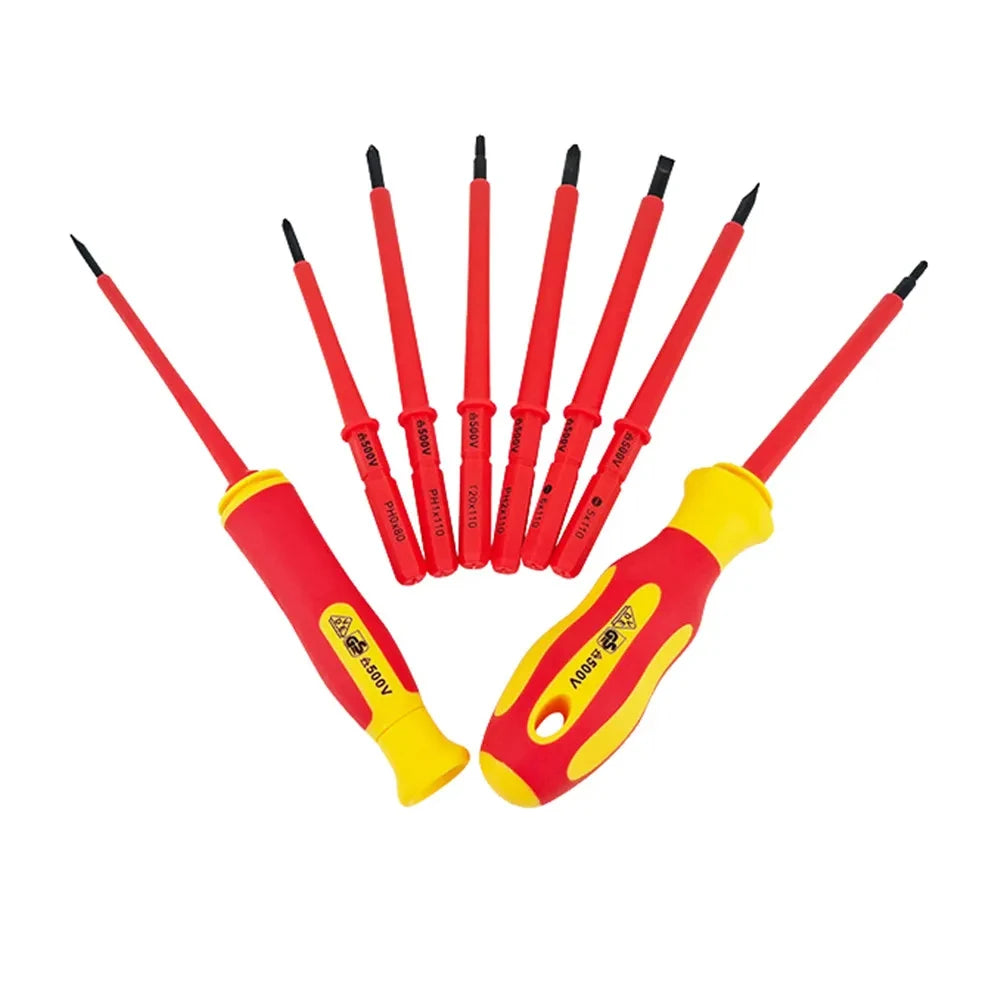 New hexagonal screwdriver Insulated electrician screwdriver high hardness set household magnetic cross word shaped plum blossom