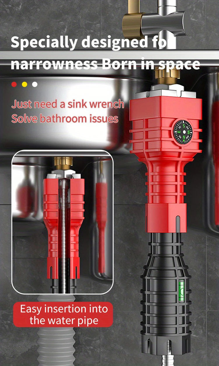 Bathroom & Kitchen Faucet Repair Tool Set - 18-in-1 & 24-in-1 Flume Wrenches