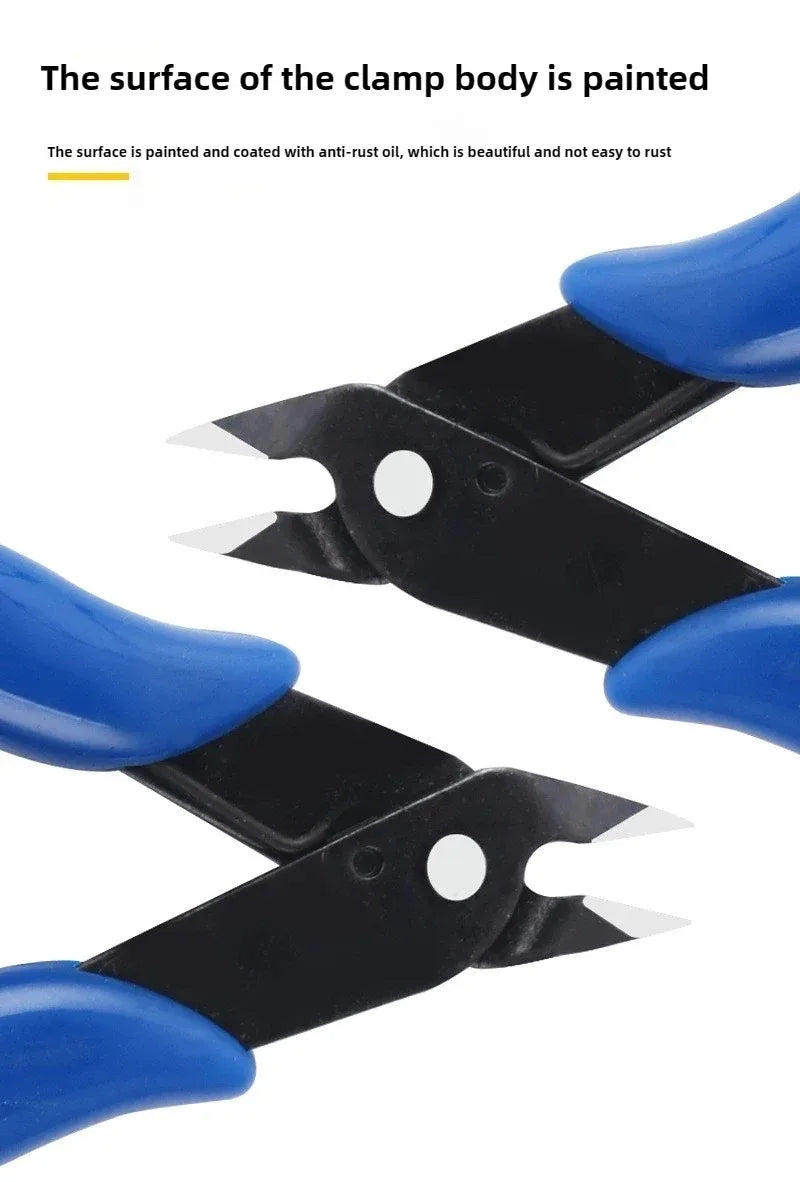 Blue Electricians Pliers Tools Electrician Hand Tool Carbon Steel home Electrical Wire Cable Cutters Side Snips Flush Nipper