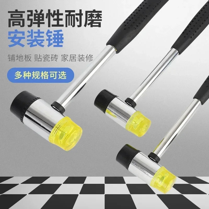Double Face Soft Tap Rubber Hammer 25mm Multifunctional Glazing Window Beads Hammers Nylon Head Rubber Mallet