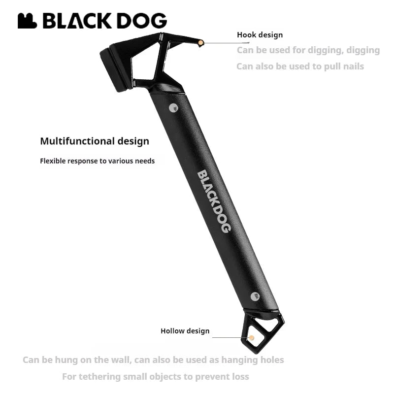 Naturehike BLACKDOG Outdoor Hammer Multi-functional Mountaineering Hiking Camping Tent Peg Stake Mallet Ultralight Iron Tools