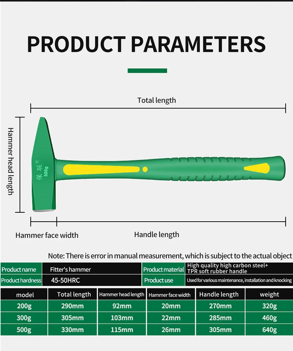 Multifunctional non-slip shockproof steel hammer hand tools household woodworking hardware tools percussion hammer