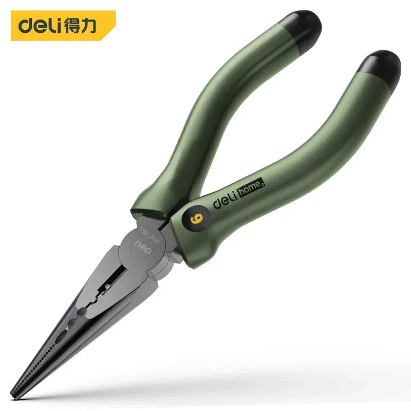 Deli 1 Pcs High Carbon Steel Installation Hammer Wrench Pointed-nose Pliers Tape Measure Household Carpenter Repair Hand Tool