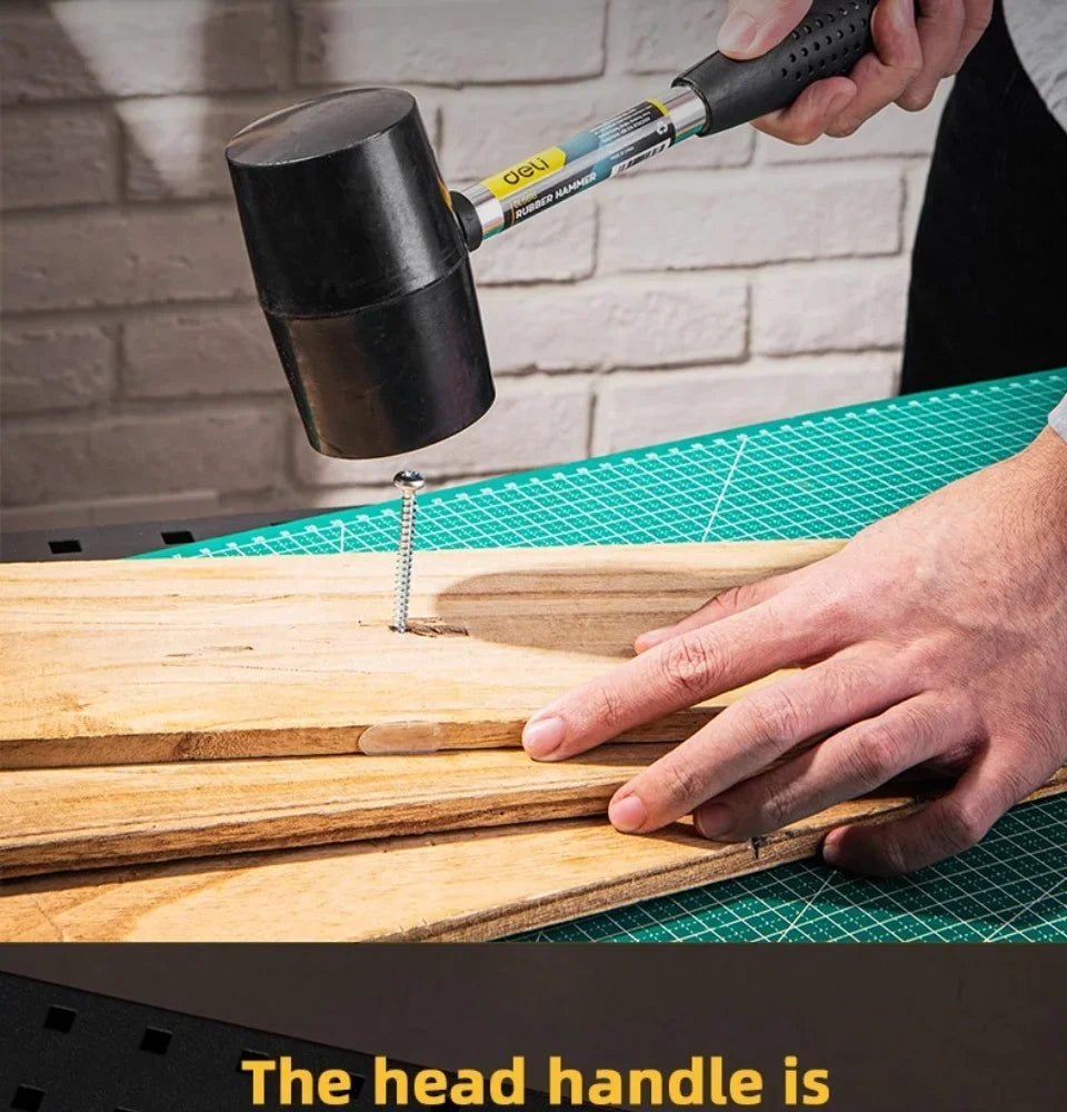 1 PCS 12/16/24OZ Rubber Hammer Durable Rubber Hammer Head for Camping Flooring Tent Stakes Woodworking Portable Repair Tools