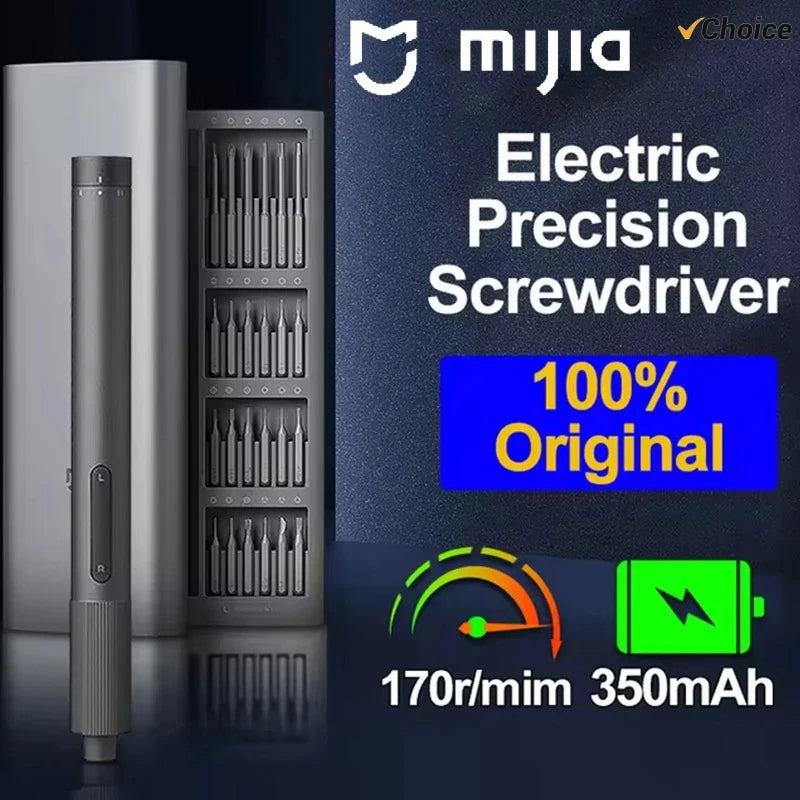 NEW MIJIA Electric Precision Screwdriver Magnetic Kit with 24 PCS Screw Heads Power Tools Sets for Smart Home PC Phone Repair