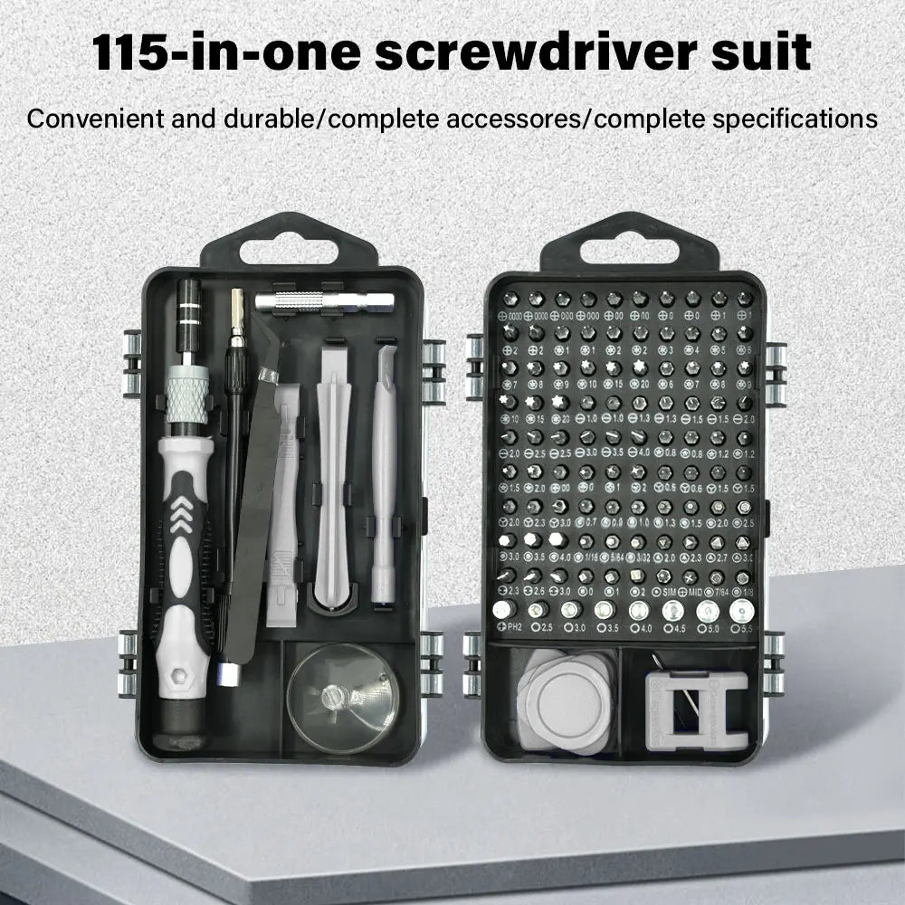 NEW 115 in 1 Magnetic Precision Screwdriver Set - Complete Repair Hand Tool Kit for Computer Laptop Phone and Electronic Devices