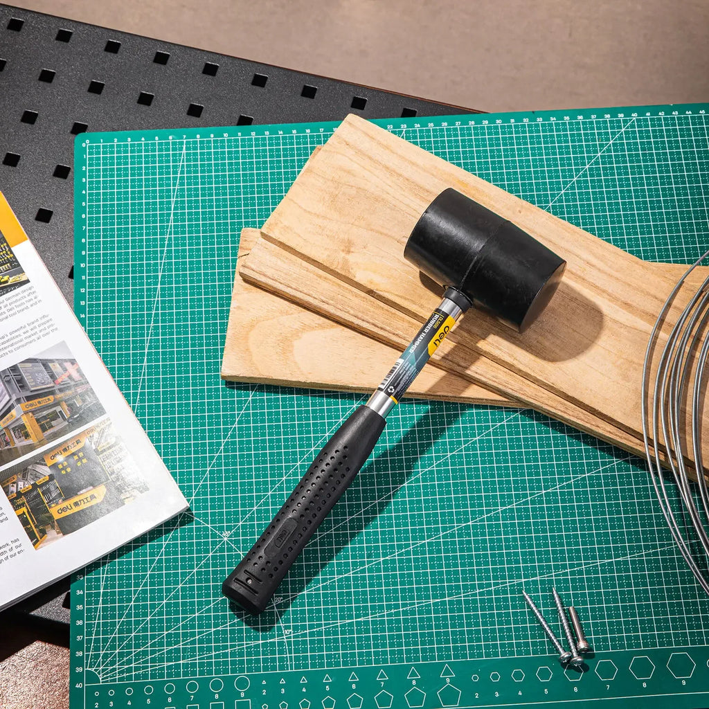 1 PCS 12/16/24OZ Rubber Hammer Durable Rubber Hammer Head for Camping Flooring Tent Stakes Woodworking Portable Repair Tools