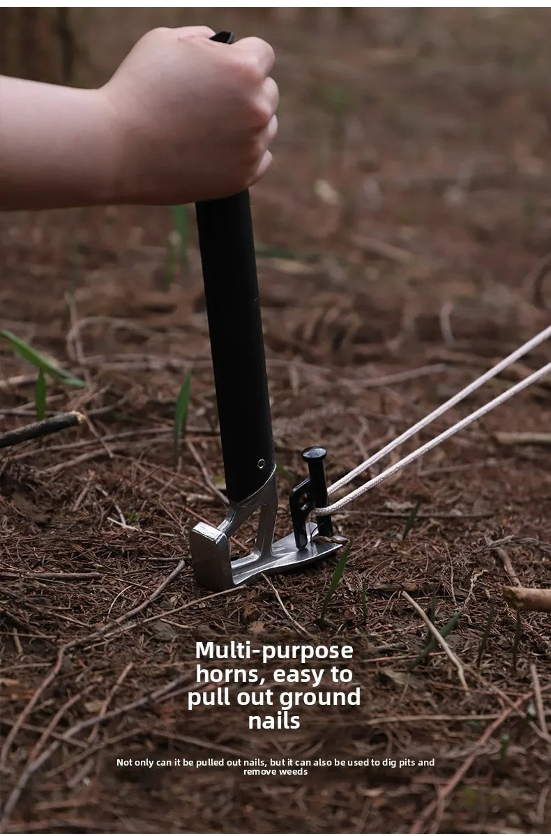 Leaftour Multi-use Camping Hammer Lightweight Aluminum Alloy for Outdoor Survival Gear And Emergency Preparedness