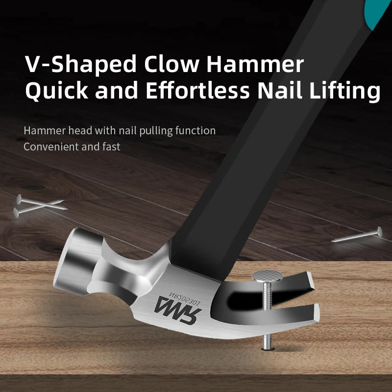 AMR Claw Hammer 8OZ/12OZ/16OZ Claw Framing Hammer with High-carbon Steel Hammer Head & Anti Slip Handle