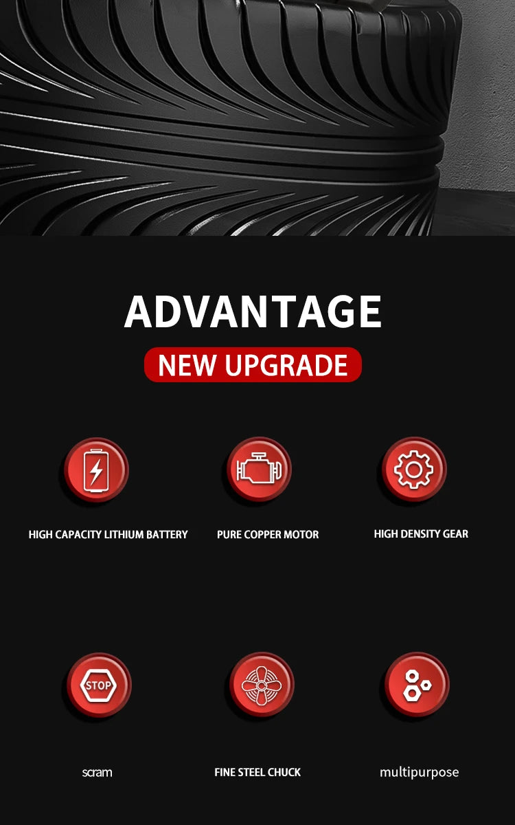 LYUWO 20V 420N. m Industrial Grade Impact Wrench For Automotive Repair, Woodworking, Lithium Battery, Brushless Electric Wrench