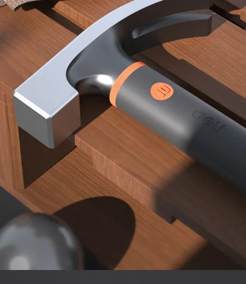 Deli 10oz Claw Hammers Mini Camping Hammer Nail Hammer with Shock Reduction Grip Multifunctional Woodworking Repair Hand Tools