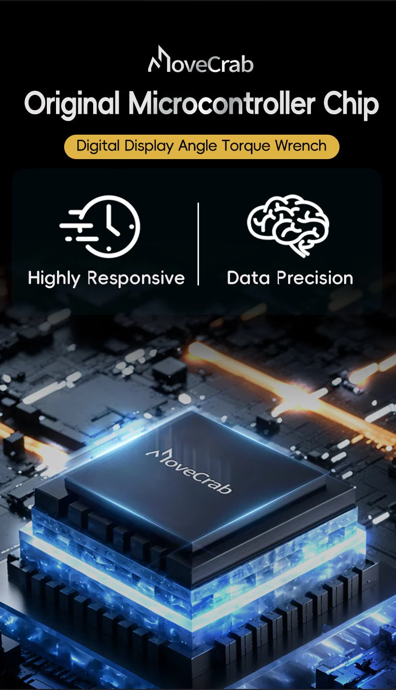 MoveCrab Angle Digital Torque Wrench Torque Wrench Preset Adjustable Car Maintenance