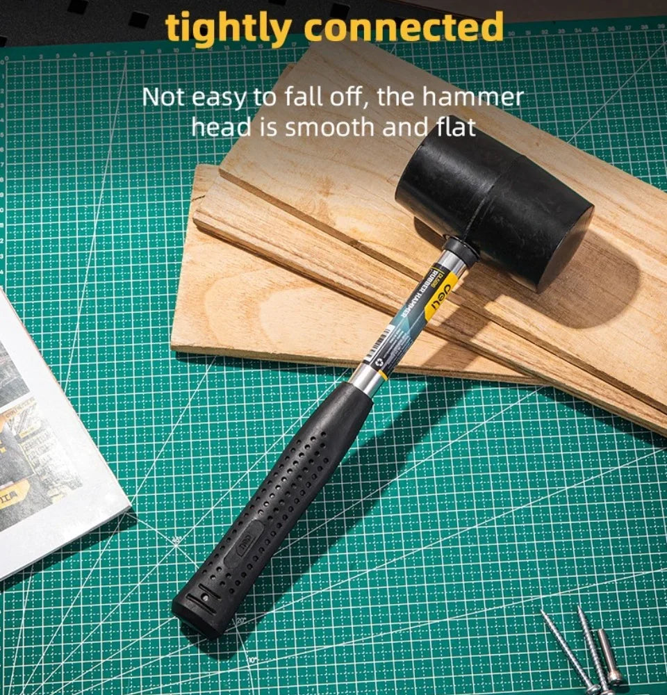 1 PCS 12/16/24OZ Rubber Hammer Durable Rubber Hammer Head for Camping Flooring Tent Stakes Woodworking Portable Repair Tools