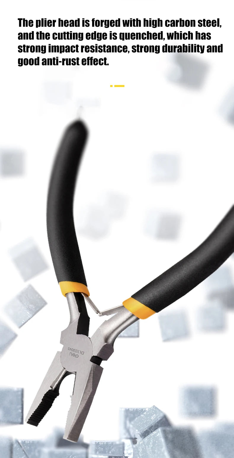 Deli Mini Pliers Making Pliers Precision Wire Cutters, Needle, Round & Bent Nose for Making, Chain Nose, Craft, Earring