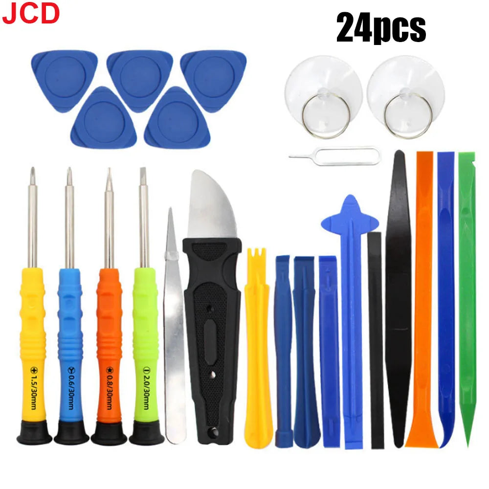 22/24/34pcs Mobile Phone Repair Tools Disassemble Repair Kit for iPhone Screwdriver Combination Skid Multi Function Disassembly