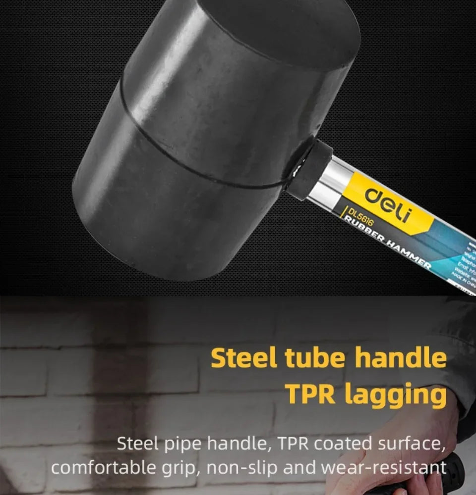 1 PCS 12/16/24OZ Rubber Hammer Durable Rubber Hammer Head for Camping Flooring Tent Stakes Woodworking Portable Repair Tools