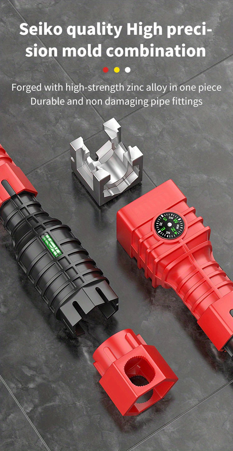 Bathroom & Kitchen Faucet Repair Tool Set - 18-in-1 & 24-in-1 Flume Wrenches