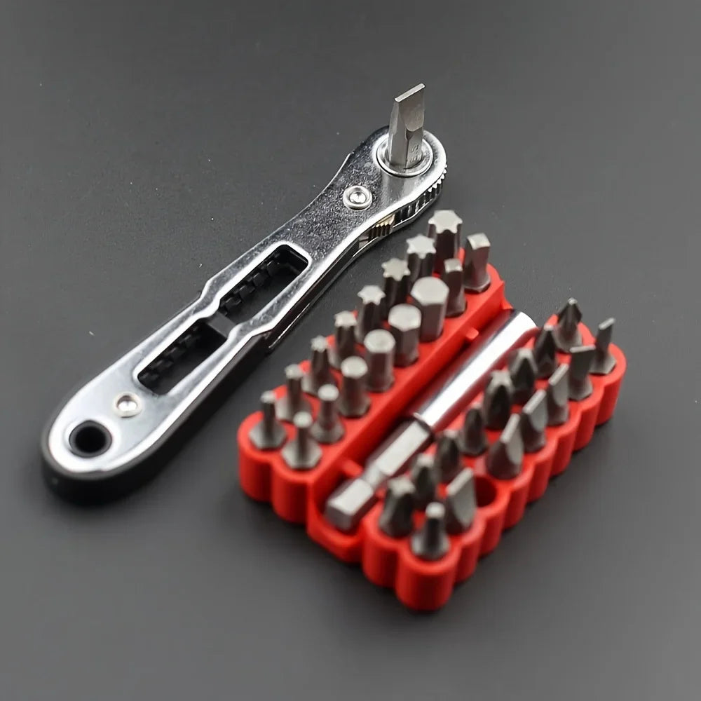 Damaly,Two-way multi-function ratchet screwdriver, forward and reverse working screwdriver for tight spaces