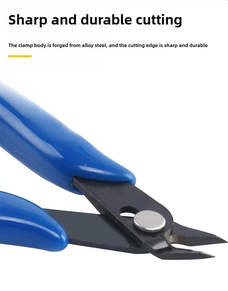 Blue Electricians Pliers Tools Electrician Hand Tool Carbon Steel home Electrical Wire Cable Cutters Side Snips Flush Nipper