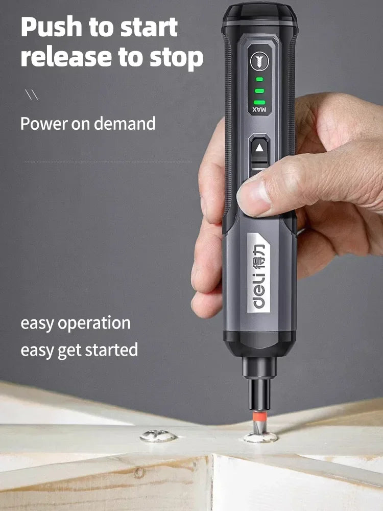 Cordless Electric Screwdriver Rechargeable 2000mah Lithium Battery Mini Drill 4V Power Tools Set Household Maintenance Repair
