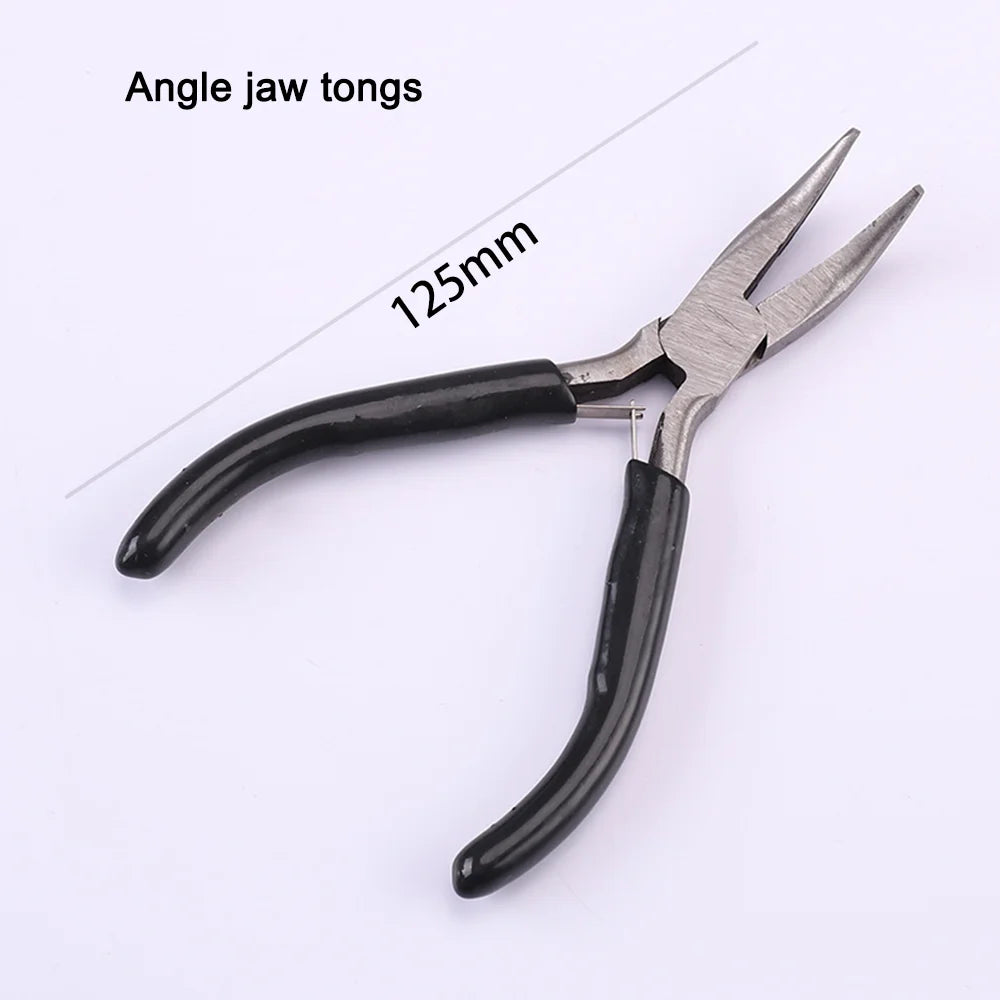 45# Carbon Steel Jewelry Pliers Needle/Chain/Round Nose Wire Cutter Tweezers Jewel Repair Handcrafts Beading Sewing Pliers Tool