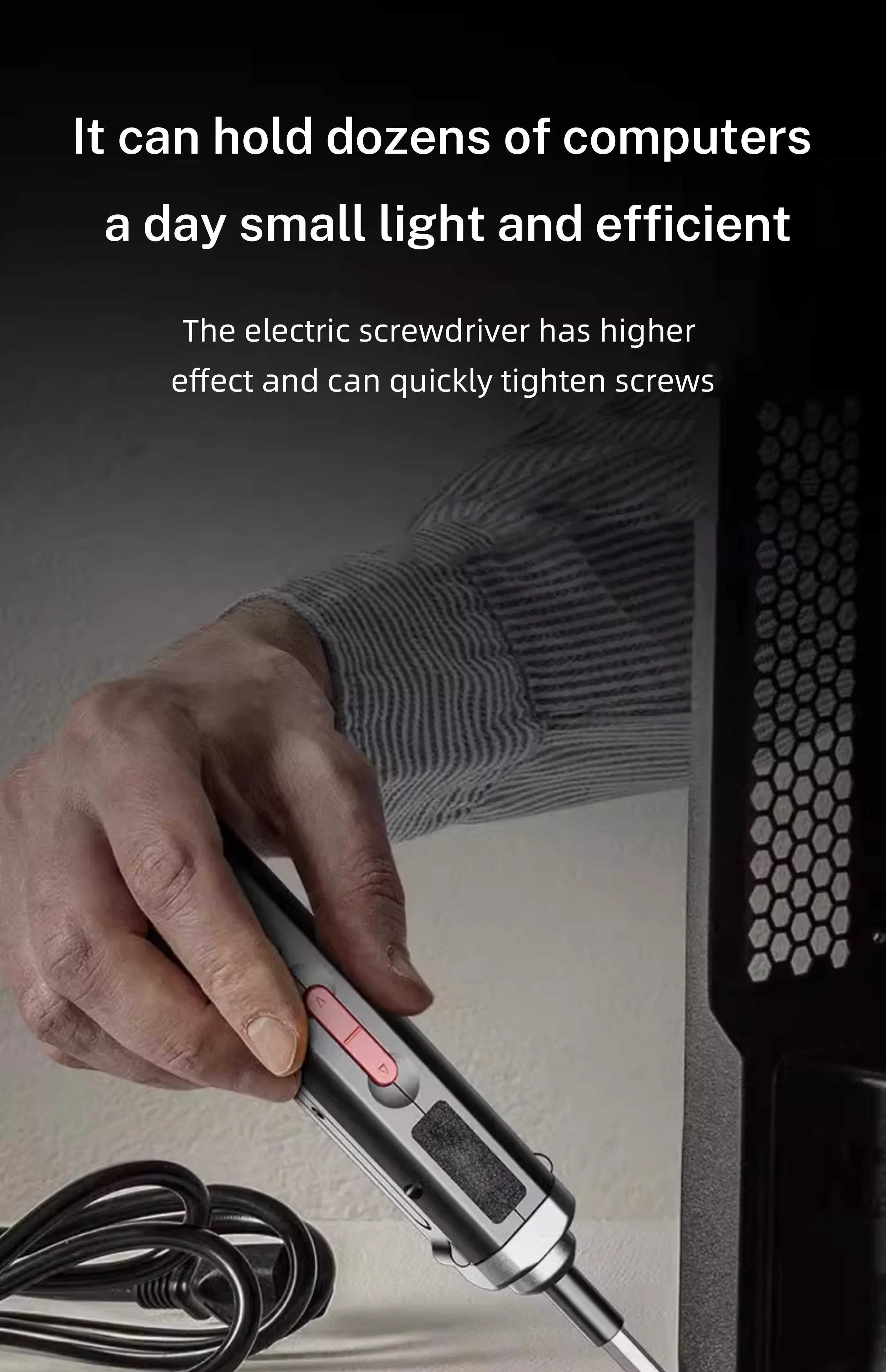 Multifunctional Electric Screwdriver Household Mini Electric Drill Rechargeable Precision Screwdriver High Torque Repair Tool