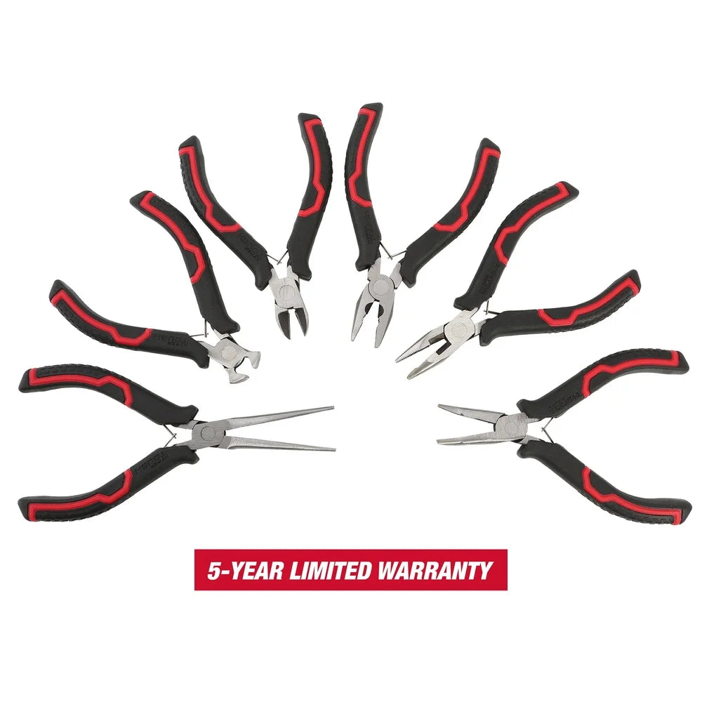 6-Piece Mini Pliers Set Spring Loaded Grip for Jewelry Making Crafting DIY Durable Steel Tools