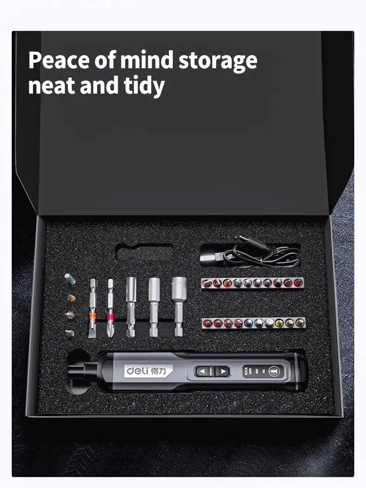 Cordless Electric Screwdriver Rechargeable 2000mah Lithium Battery Mini Drill 4V Power Tools Set Household Maintenance Repair