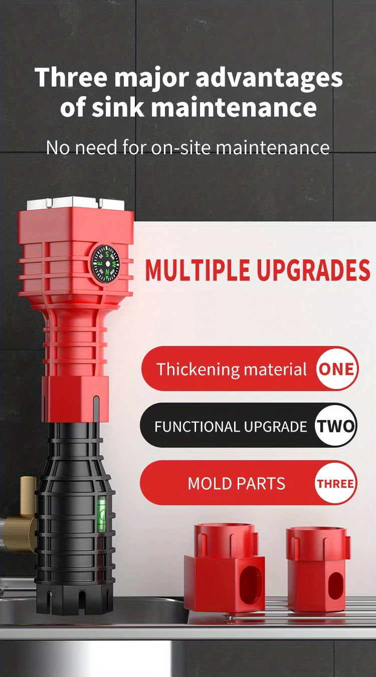 Bathroom & Kitchen Faucet Repair Tool Set - 18-in-1 & 24-in-1 Flume Wrenches