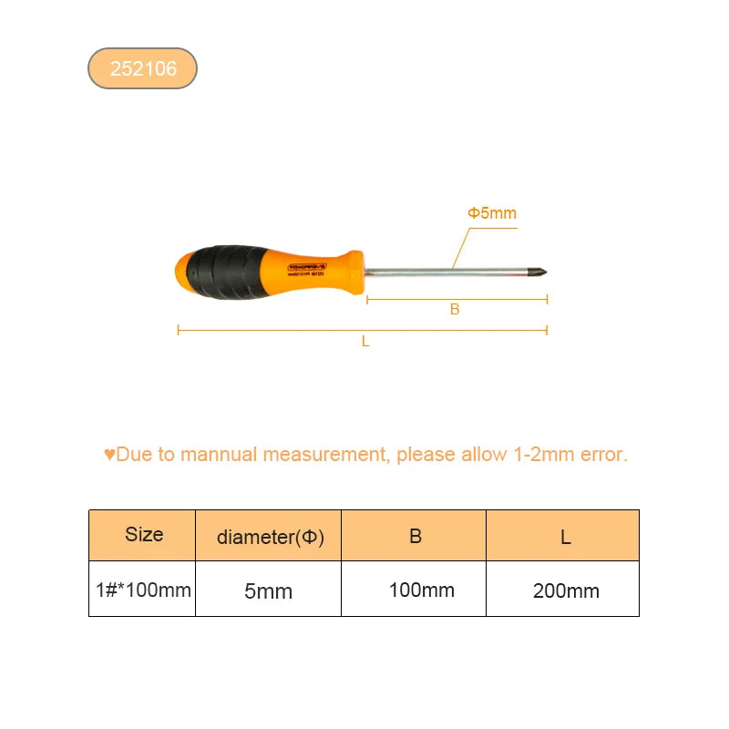 NINDEJIN 1pc electric magnetic screwdriver tools PH0 PH1 PH2 PH3 CR-V phillips screwdriver PP handle