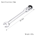 Ratchet Wrench Combination Metric Flex Head Ratcheting Wrench Metric Standard 11-15mm Sturdy Chrome Vanadium Steel Spanner Tools