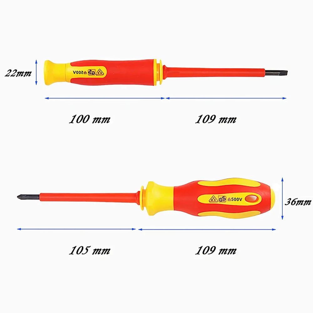 New hexagonal screwdriver Insulated electrician screwdriver high hardness set household magnetic cross word shaped plum blossom