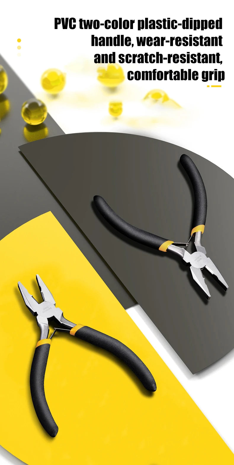 Deli Mini Pliers Making Pliers Precision Wire Cutters, Needle, Round & Bent Nose for Making, Chain Nose, Craft, Earring