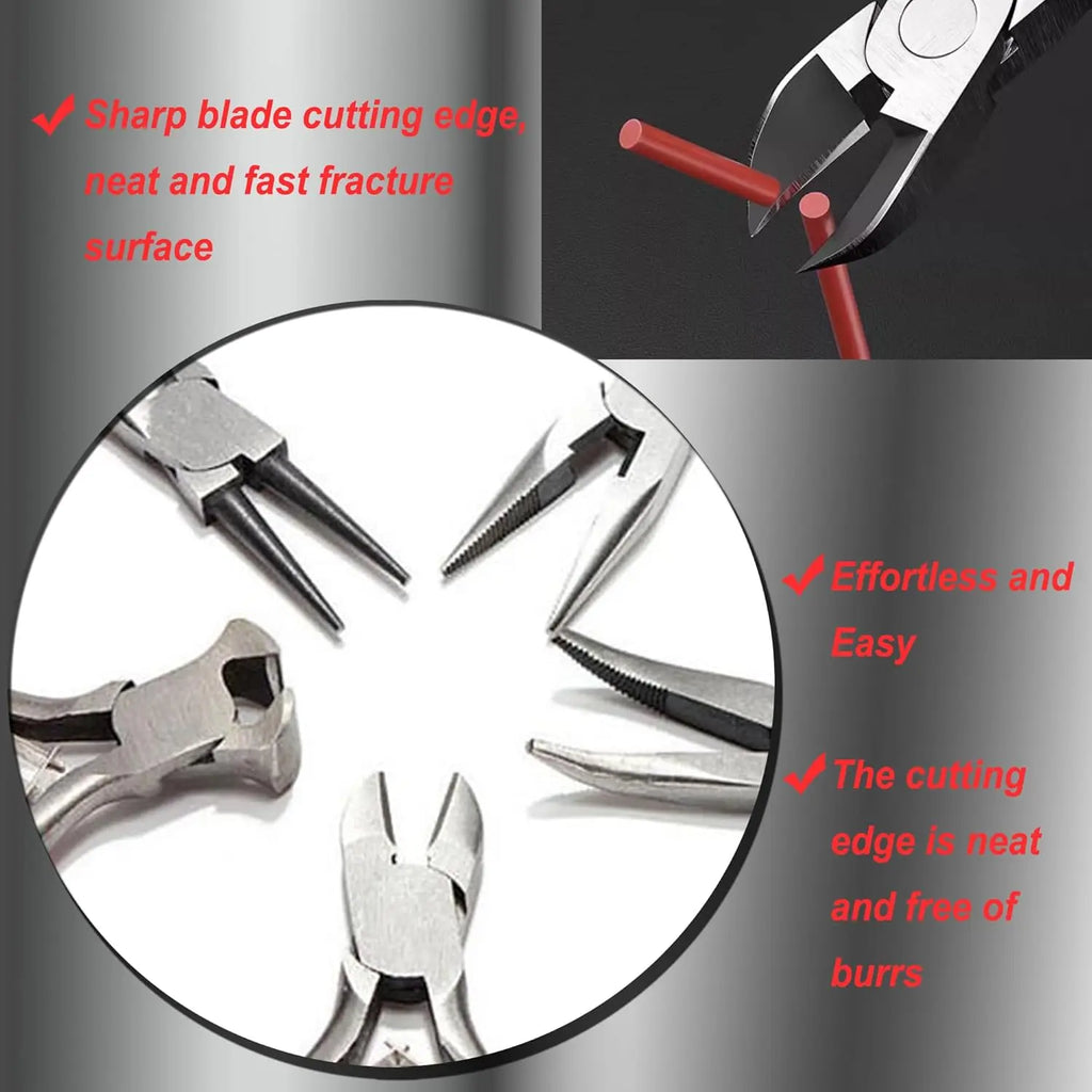 5Pcs Jewelers Pliers Tools Set Plier Kit for Jewelry Making Supplies, Wire Wrapping, Beading, DIY Crafts