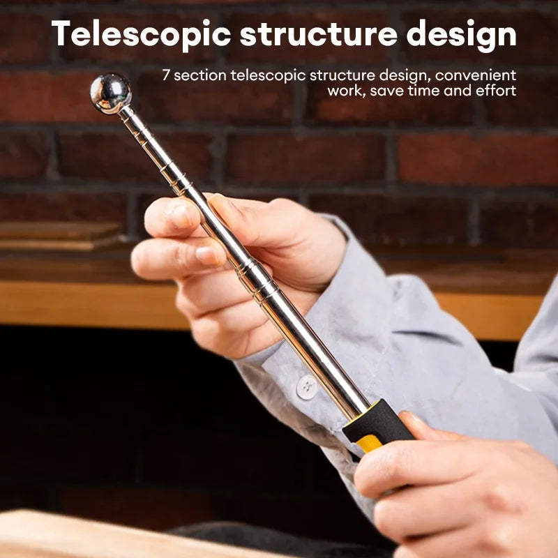 1Pc 98/115/160CM Multifunction Telescopic Self Defense Hammers Empty Drum Hammer Room Test Rod Inspection Room Tools Metel Test