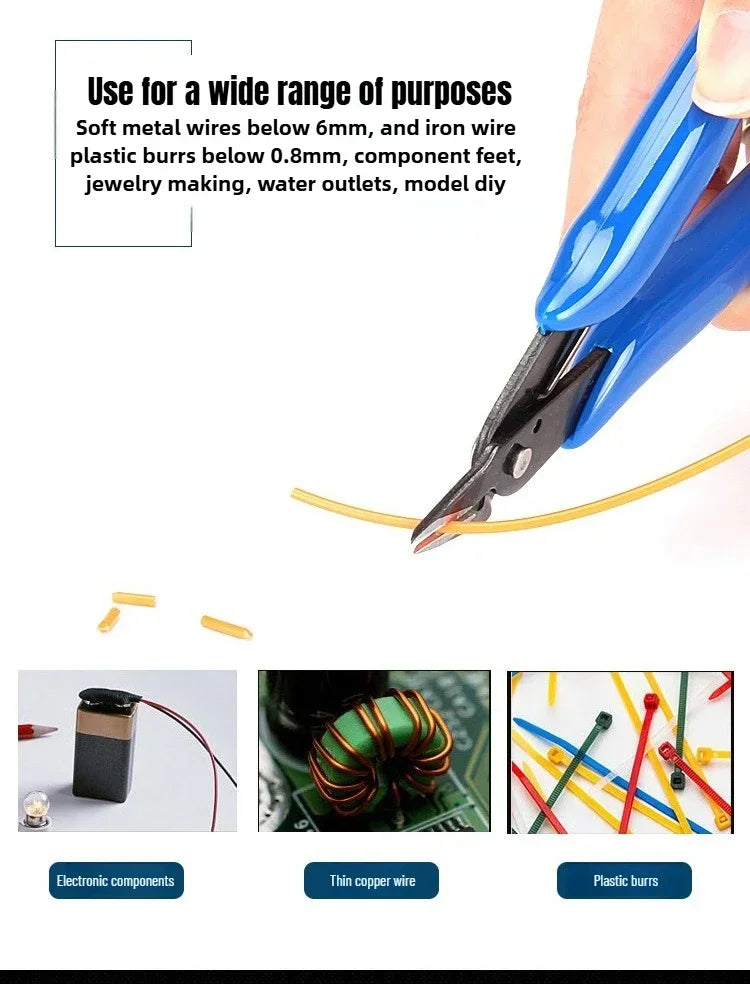 Plastic model nipper pincers tool Multi Tools electrician 170 DIY Electronic Diagonal Pliers Side Cutting Wire Cutter