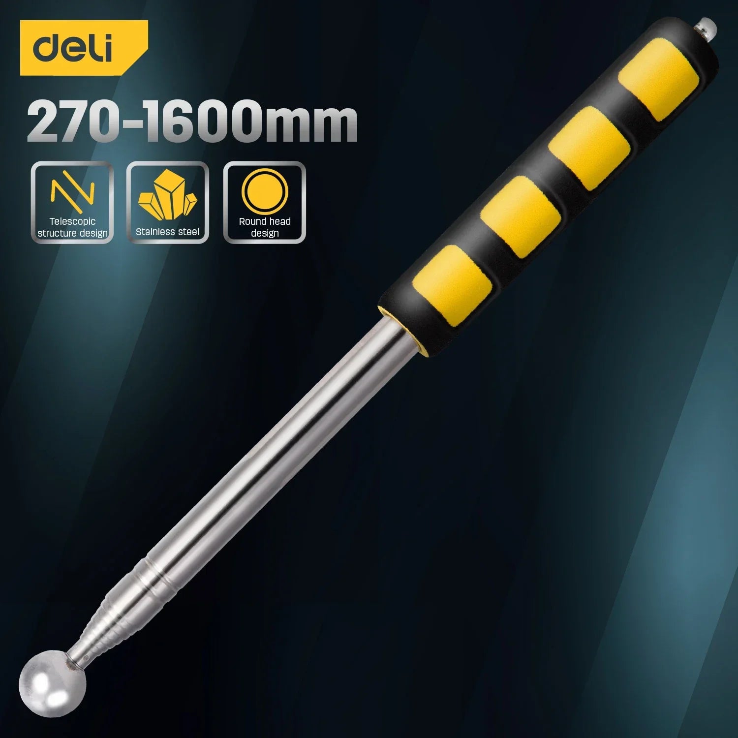 1Pc 98/115/160CM Multifunction Telescopic Self Defense Hammers Empty Drum Hammer Room Test Rod Inspection Room Tools Metel Test