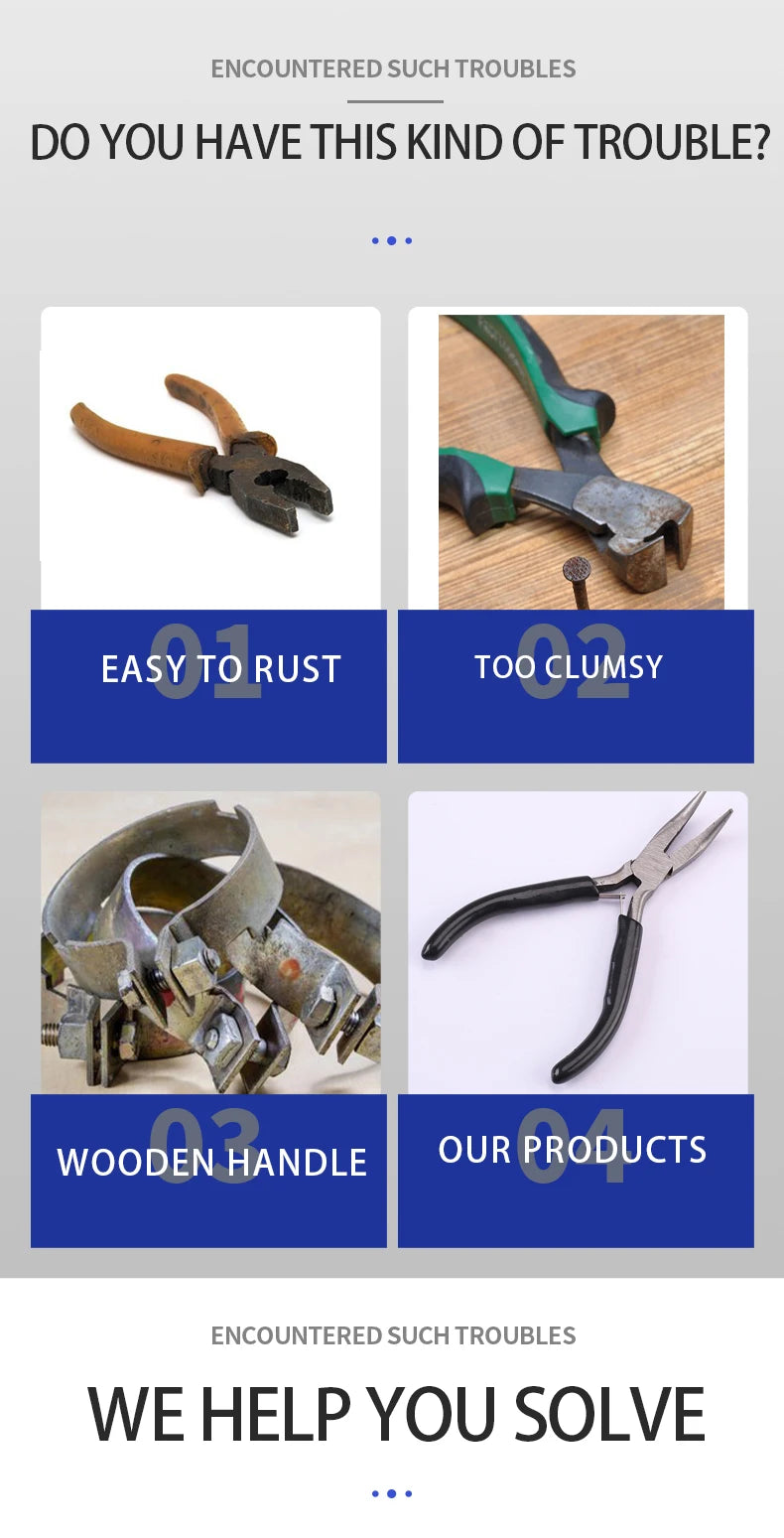 45# Carbon Steel Jewelry Pliers Needle/Chain/Round Nose Wire Cutter Tweezers Jewel Repair Handcrafts Beading Sewing Pliers Tool